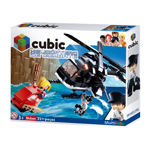 Blocos de Montar Helicóptero da Policia 221 Peças Multikids - BR1459OUT [Remanufaturado]