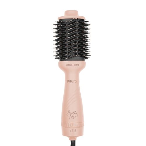 Escova Secadora Revestimento Nanoceramic Glass 1300W Bivolt Rose Multi Care - EB200