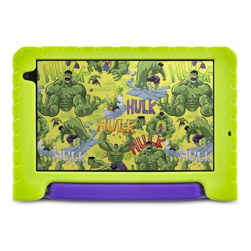 Tablet Infantil Hulk 8" Wi-Fi 6GB RAM 64GB Android 13 Octa-Core Câmeras 5MP e 2MP Bateria 4000mAh Multi - NB441