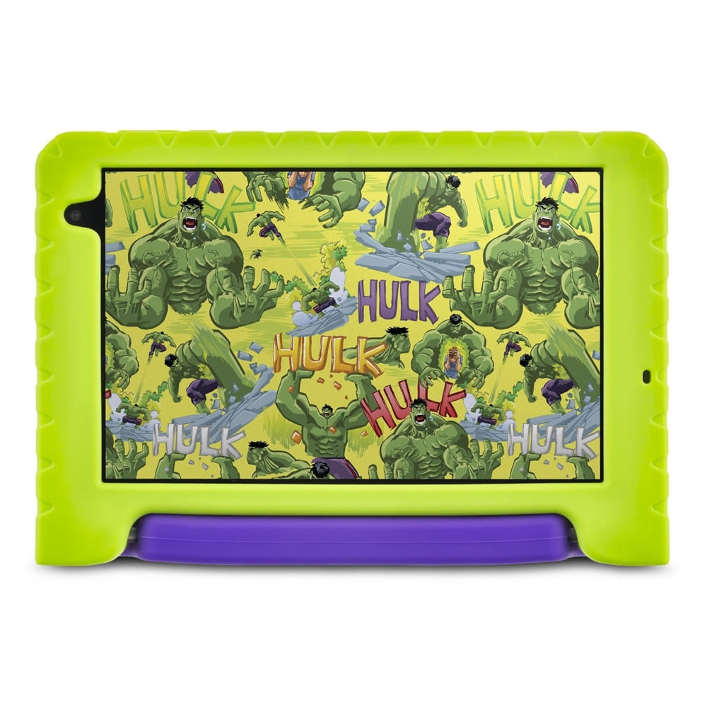 Tablet Infantil Hulk 8" Wi-Fi 6GB RAM 64GB Android 13 Octa-Core Câmeras 5MP e 2MP Bateria 4000mAh Multi - NB441OUT [Reembalado]