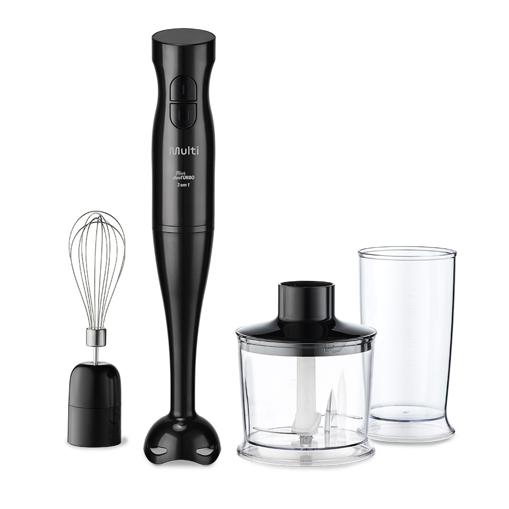 Mixer Duo Turbo 3 em 1 220V 200W Preto Multi Home - GO020OUT [Reembalado]
