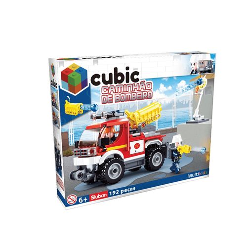 Blocos de Montar Caminhão de Bombeiro 192 Peças Multikids - BR2306