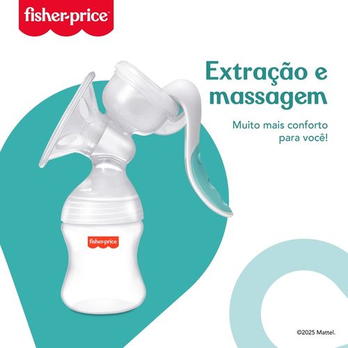 Bomba tira leite Materno Manual Branco e Verde 130ml Fisher Price - BB321