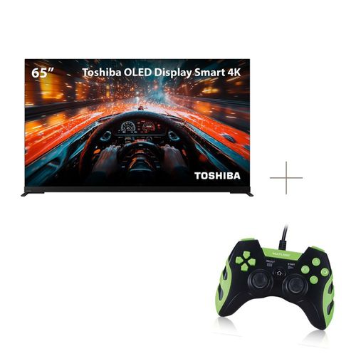 Kit Smart TV OLED 65 4K Google TV Toshiba + Controle Gamer PS3/PC USB Multilaser - TB018M3K