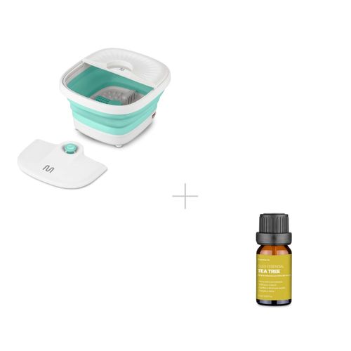 Kit Hidromassageador para os pés Foot Spa + Óleo Essencial Tea Tree Multi Saúde - HC6063K
