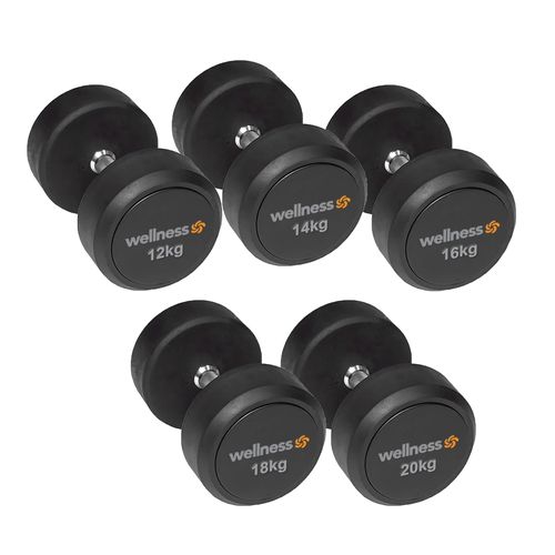 Kit 5 Pares Dumbbells (12Kg a 20Kg) Wellness - WK157OUT [Reembalado]