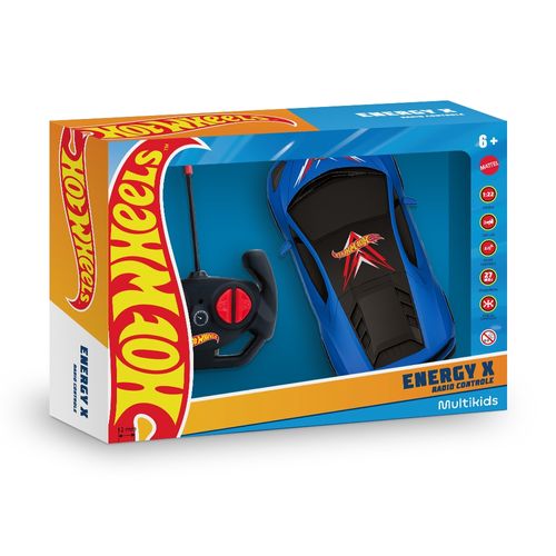Hot Wheels Carro RC Azul 4 Canais Com Luz Multikids - BR2473