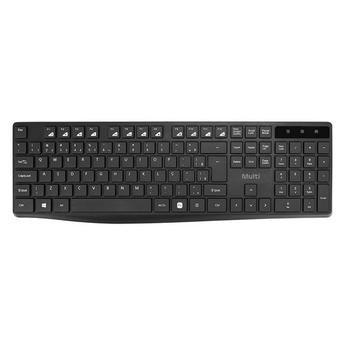 Teclado Sem Fio com Teclas Multimídia 2.4 GHz Preto Multi - TC611