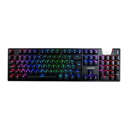 Teclado Gamer Mecânico Royal Score, Full Size, Blue Switch, ABNT2, RGB Preto Warrior - TC313