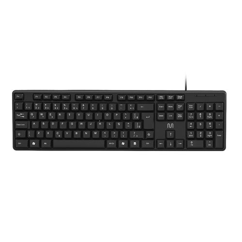 Teclado com Fio Slim Conexão USB Cabo de 150cm Preto Multi (Multilaser) - TC065OUT [Reembalado]