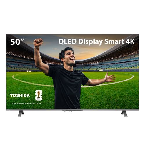 Smart TV QLED 50" 4K Toshiba 50C450NS Google TV 3 HDMI 2 USB Wi-Fi - TB034M