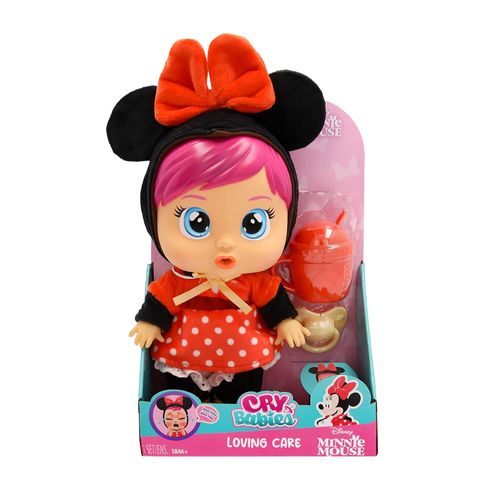 Boneca Cry Babies Loving Care Minnie Mouse Disney Multikids - BR2621