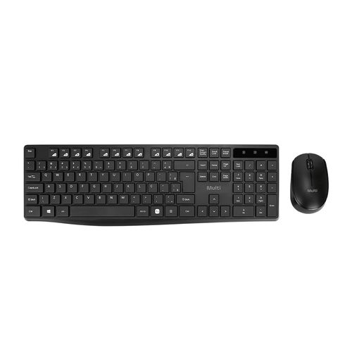 Kit Teclado e Mouse Sem Fio com Teclas Multimídia Preto Multi - TC612
