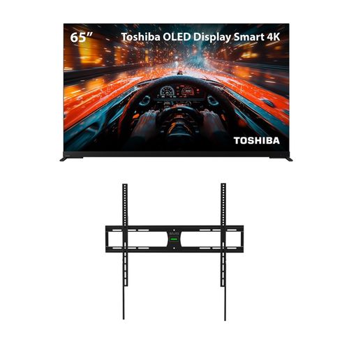 Kit Smart TV OLED 65" 4K Wi-Fi Toshiba + Suporte Fixo para TV de 37" a 85" Multi - TB018MK