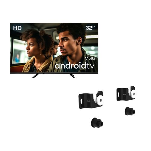 Kit Smart TV HD 32 Multi + Suporte Universal para TV Multi 13 a 100 - TL062MK1
