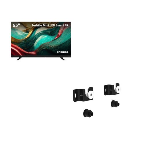 Kit Smart TV Mini LED 65 4K Toshiba + Suporte Universal para TV Multi 13 a 100 - TB019Mk2