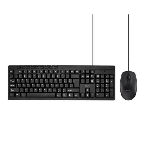 Kit Teclado e Mouse Com Fio 180cm USB 1200 DPI Preto Multi - TC610