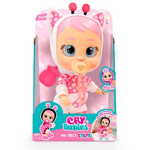 Boneca Cry Babies Daisy Anda de Verdade, Interativa com Som e Lágrimas Reais Multikids - BR2798