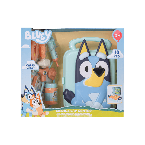 Kit Médico Maleta com Acessórios de Exame e Primeiros Socorros Dr. Bluey Multikids - BR2731
