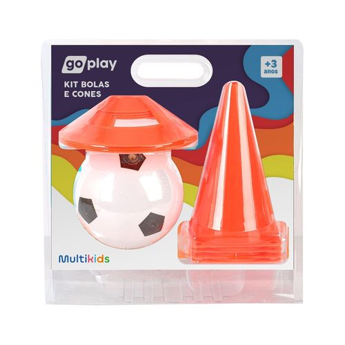 Kit Go Play Bola e Cones Multikids - BR2520