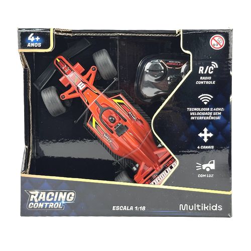 Carrinho Racing Control Formula 1 Vermelho Multikids - BR2805