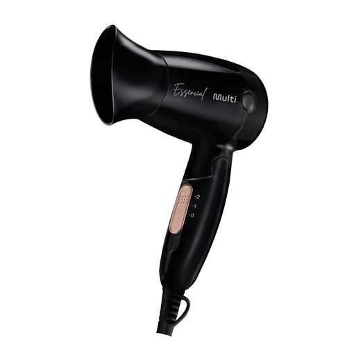 Secador de Cabelo Essencial Bivolt 1200W Preto Multi - EB302