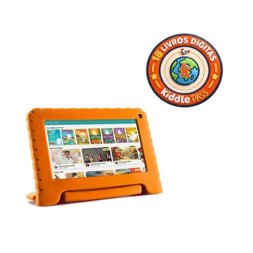 Tablet Infantil Mirage 7" 64GB 4GB RAM Android 13 + 18 Livros Digitais Kiddle Pass (Com Controle Parental)