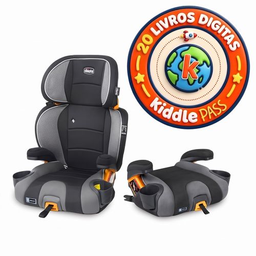 Cadeirinha Infantil para carro Chicco KidFit Adapt Plus 2 em 1 Preto + 20 Livros Digitais Kiddle Pass