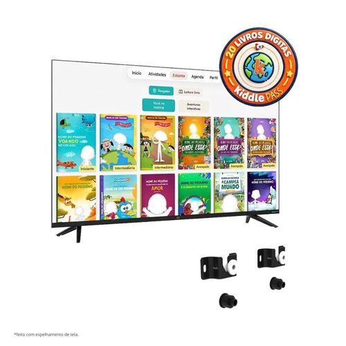 Kit Smart TV Multi Roku 43"+ Suporte Universal para TV 13” a 100” + 20  Livros Digitais Kiddle Pass
