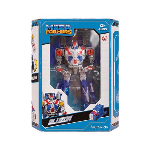 Robô Transformável Megaformers Twistor Vermelho com Luz e Som Interativo Multikids - BR2669