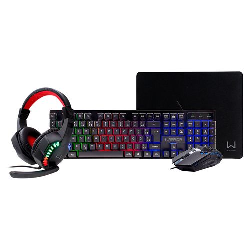 Combo Gamer 4 em 1 Leviathan Preto Warrior - TC350
