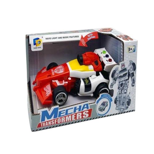 Robô Transformável Megaformers Flamion Vermelho com Luz e Som Interativo Multikids - BR2669