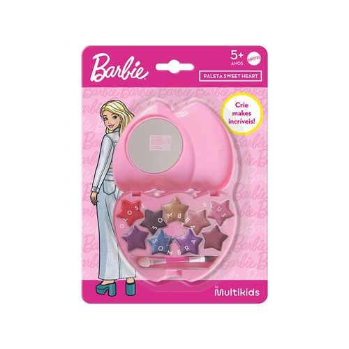 Paleta de Maquiagem Sweet Heart Barbie Multikids - BR2590