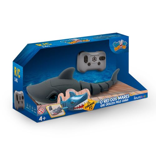 Carrinho de Controle Remoto com Design Tubarão Mini Shark Attack Cinza Multikids - BR2610