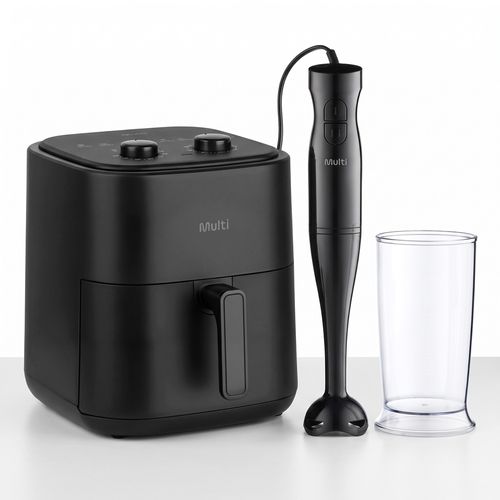 Combo Fritadeira Elétrica 6L 1500W-220V + Mixer 220W-127V Multi - GO255K