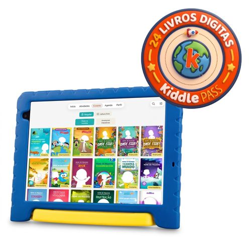 Tablet Infantil Patrulha Canina Wi-fi 6GB RAM 64GB Tela 8 + 24 Livros Digitais Kiddle Pass (Com Controle Parental)