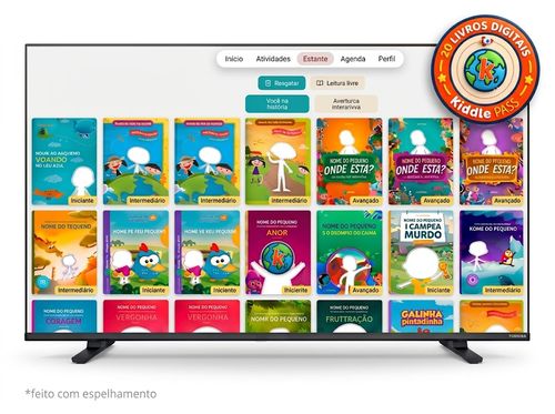Kit Smart TV 32" Toshiba DLED HD Smart + 20 Livros Digitais Kiddle Pass
