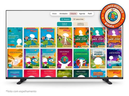 Kit Smart TV 50" Toshiba DLED 4K + 70 Livros Digitais Kiddle Pass