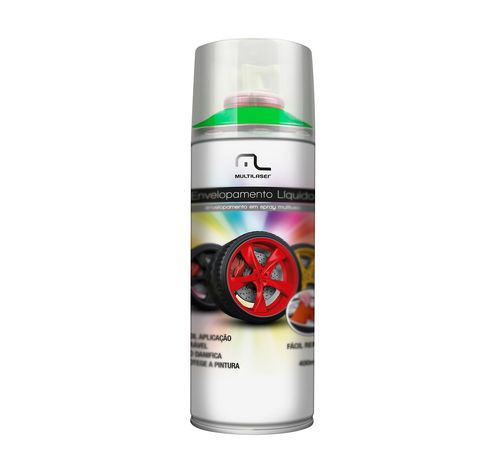 Spray de Envelopamento Liquido Emborrachado Verde Fluorescente 400ml Multilaser - AU425