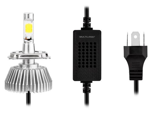 Par De Lâmpadas Automotiva Multilaser Super Led H1 12V 30W - AU823