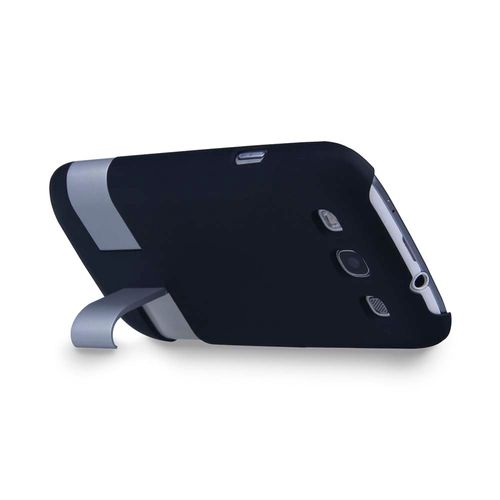 Capa E Suporte Para Samsung Galaxy Siii Preto E Prata - BO315