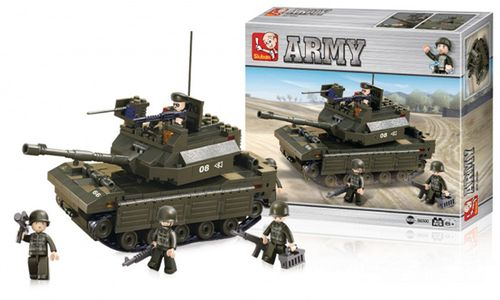 Blocos de Montar Land Forces Tanque de Guerra 312pçs +6 Anos Verde Musgo Multikids - BR908