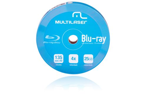 Mídia Dvd-R Multilaser Shrink Blue Ray Pino C/10 - DV057