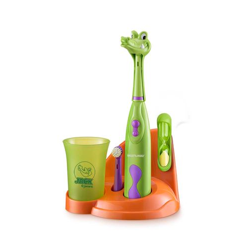 Escova Dental Elétrica Multilaser Infantil Funny Brush Jacaré - HC100