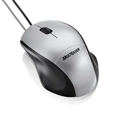 Mouse Mini Fit Preto Prata Usb - MO012