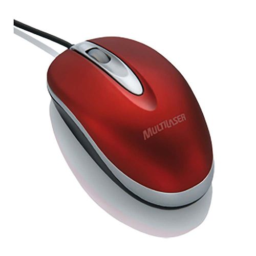 Mouse Mini Emborrachado Vermelho Usb - MO091