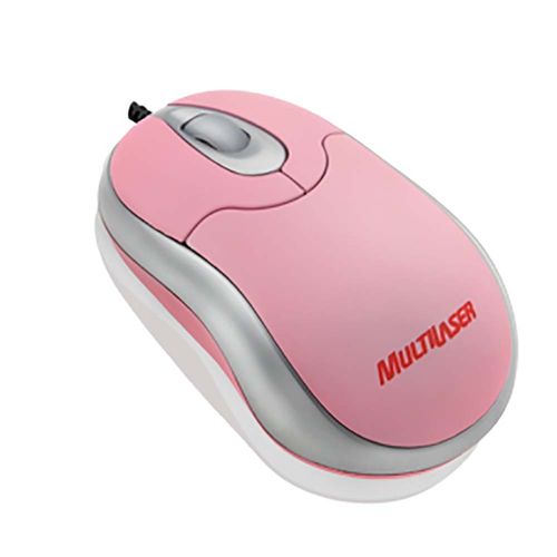 Mini Mouse Multilaser 800Dpi Anatomic Rosa Usb - MO116