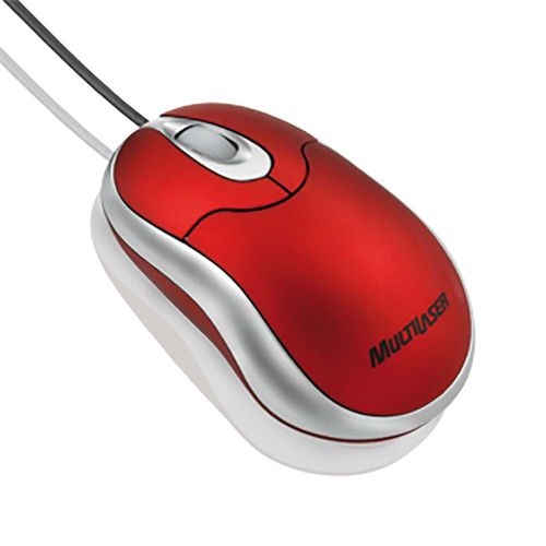 Mini Mouse Multilaser Emb. Anatomic Vermelho Usb - MO120