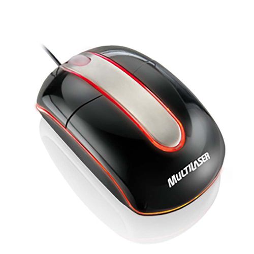 Mouse Multilaser 1200Dpi Colors Steel Usb Preto - MO132