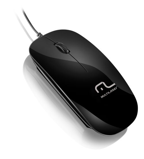 Mouse Multilaser Colors Slim Black Piano Usb - MO166